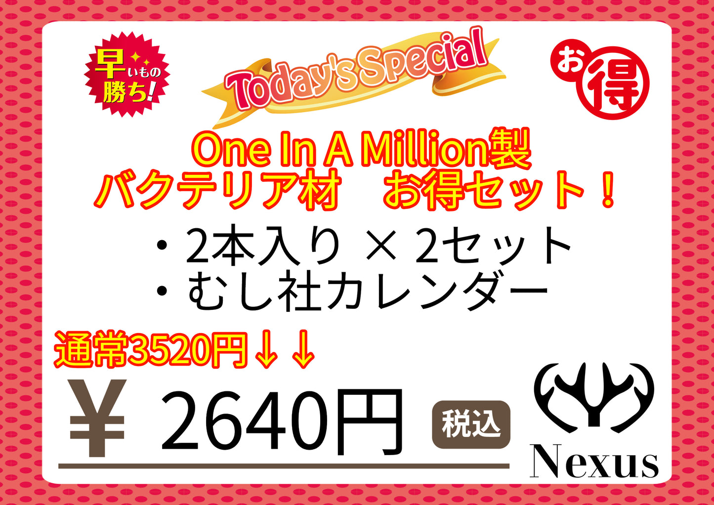 福箱 バクテリア材(2本入り)お得セット!