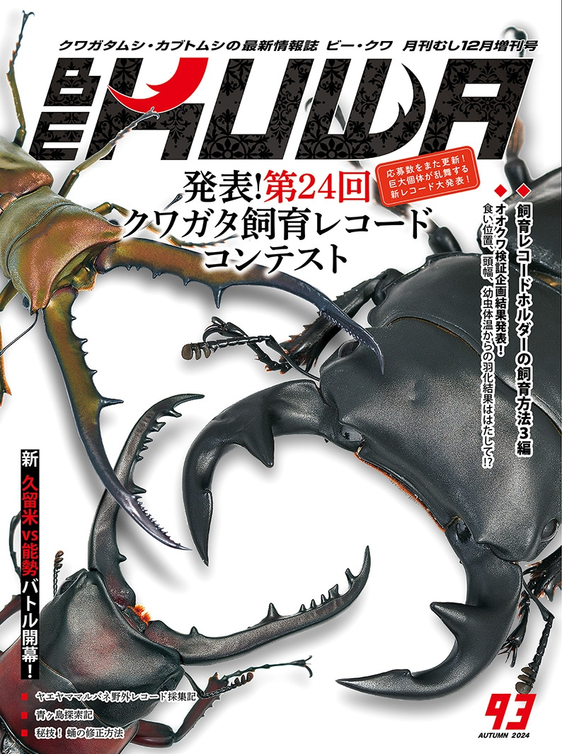 BE-KUWA　No.93 第24回 クワガタ飼育レコードコンテスト！！